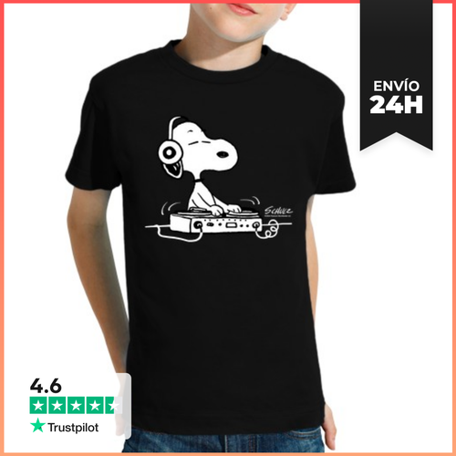 Camiseta Clásica Para Niños Snoopy DJ LaTostadora - latostadora.com - Modalova