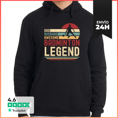 Sudadera Unisex Con Capucha Papá Marido Leyenda Del Bádminton - latostadora.com - Modalova