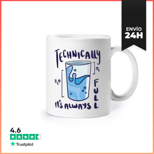 Taza Técnicamente Un Vaso Es Una Taza Completamente - latostadora.com - Modalova