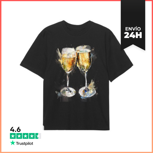 Camiseta Oversize Fiesta De Cata De Champán Y Aperitivo En La - latostadora.com - Modalova
