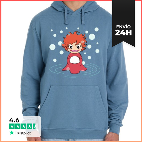 Sudadera Unisex Con Capucha Kokeshi Ponyo LaTostadora - latostadora.com - Modalova
