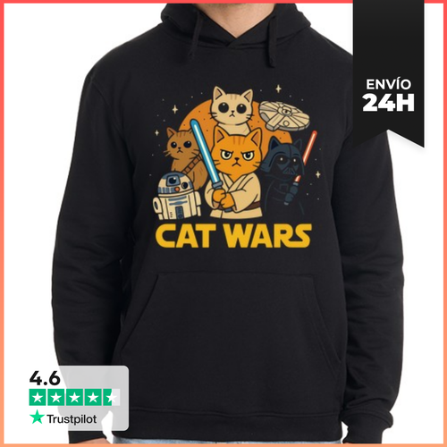 Sudadera Unisex Con Capucha Guerras De Gatos LaTostadora - latostadora.com - Modalova