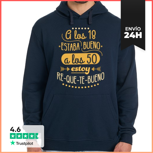 Sudadera Unisex Con Capucha RE-QUE-TE-BUENO A LOS 50 LaTostadora - latostadora.com - Modalova