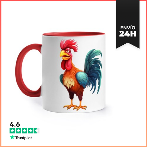 Taza De Colores Pollo Gallo Ralo LaTostadora - latostadora.com - Modalova