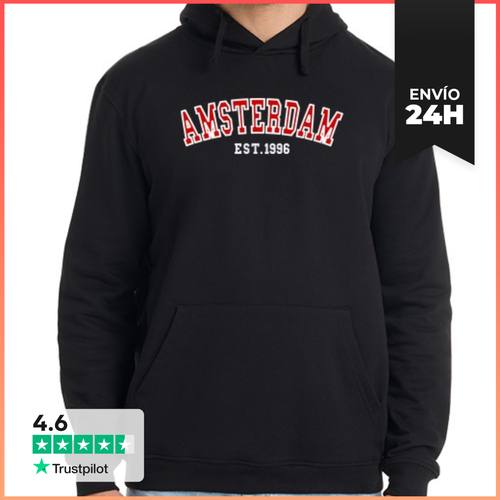 Sudadera Unisex Con Capucha Ámsterdam Est 1996 LaTostadora - latostadora.com - Modalova