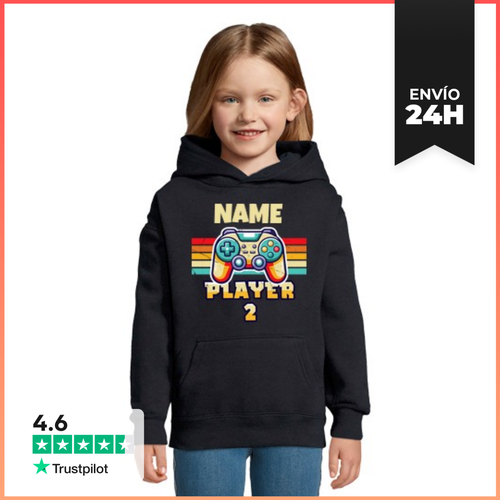 Sudadera Para Niños Con Capucha Sudadera Player 2 Nombre - latostadora.com - Modalova