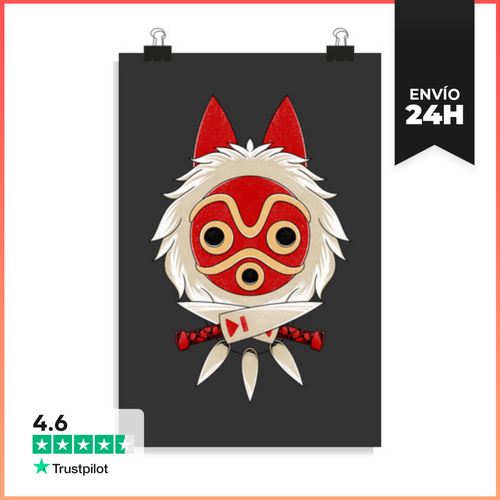 Póster Vertical La Princesa Mononoke Protect The Forest - latostadora.com - Modalova