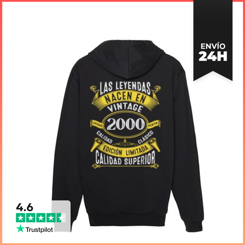 Sudadera Unisex Con Capucha Las Leyendas Nacen En Vintage 2000 - latostadora.com - Modalova
