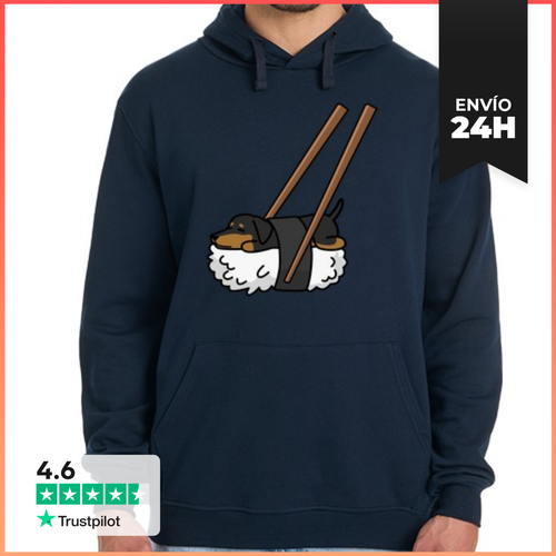 Sudadera Unisex Con Capucha Perro Dachshund Sushi LaTostadora - latostadora.com - Modalova