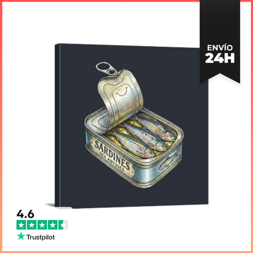 Lienzo Cuadrado Lata De Sardinas Abierta Con Aceite LaTostadora - latostadora.com - Modalova