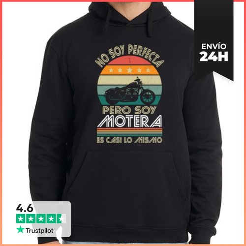 Sudadera Unisex Con Capucha No Soy Perfecta Pero Soy Motera - latostadora.com - Modalova