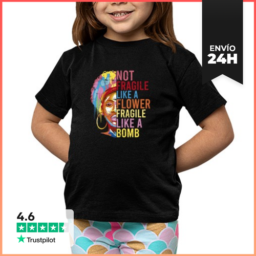 Camiseta Clásica Para Niños No Frágil Como Una Flor Frágil Como - latostadora.com - Modalova