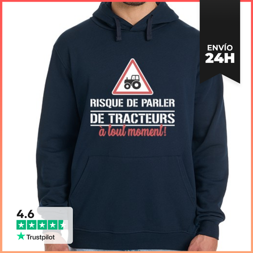 Sudadera Unisex Con Capucha Arriesgarse A Hablar De Tractores - latostadora.com - Modalova
