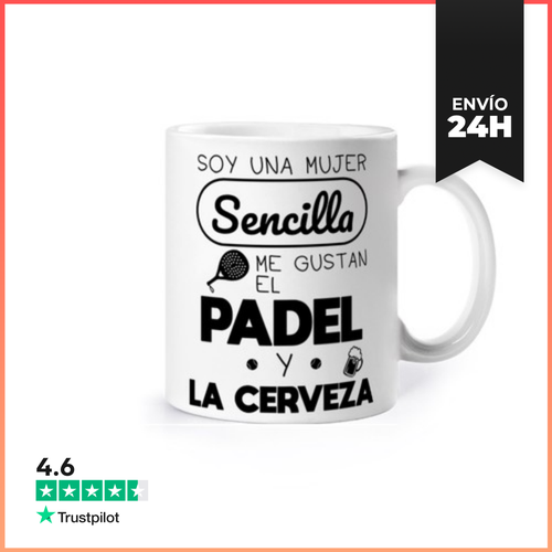 Taza Mujer Sencilla Padel Y Cerveza LaTostadora - latostadora.com - Modalova