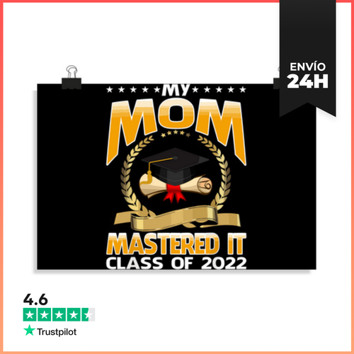 Póster Horizontal Graduación De Maestría Mi Mamá Lo Dominó - latostadora.com - Modalova