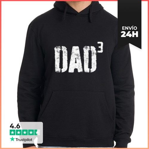 Sudadera Unisex Con Capucha Papá Cúbico Papá De Tres Día Del - latostadora.com - Modalova