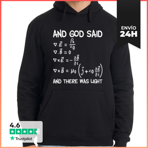 Sudadera Unisex Con Capucha Ecuaciones De Maxwell Y Dios Dijo Y - latostadora.com - Modalova