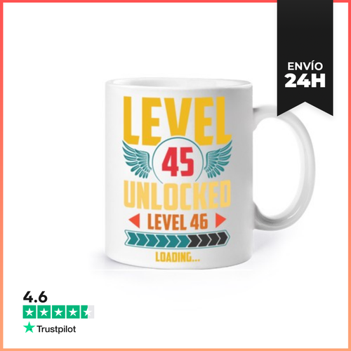 Taza LEVEL 45 UNLOCKED LEVEL 46 LOADING LaTostadora - latostadora.com - Modalova