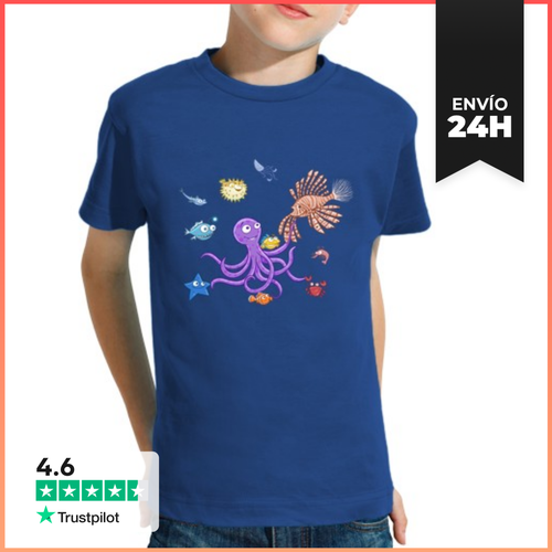 Camiseta Clásica Para Niños Fiesta Pulpo LaTostadora - latostadora.com - Modalova