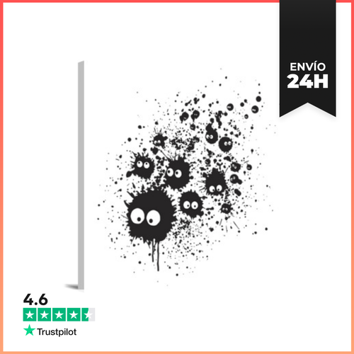 Lienzo Cuadrado Susuwatari Ink LaTostadora - latostadora.com - Modalova