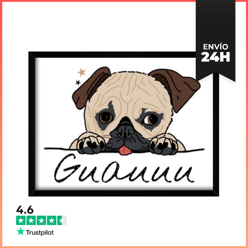 Cuadro Con Marco Horizontal Perrito Guauuu LaTostadora - latostadora.com - Modalova