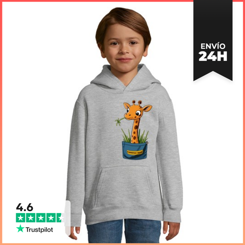 Sudadera Para Niños Con Capucha Jirafa De Bolsillo Salvaje - latostadora.com - Modalova