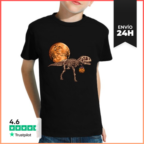 Camiseta Clásica Para Niños Esqueleto De Dinosaurio T Rex - latostadora.com - Modalova