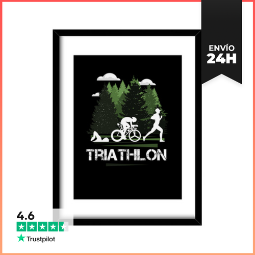 Cuadro Con Marco Vertical Triatlón Naturaleza Maravillosa - latostadora.com - Modalova