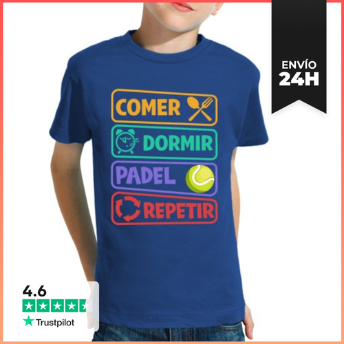 Camiseta Clásica Para Niños Comer Dormir Padel LaTostadora - latostadora.com - Modalova