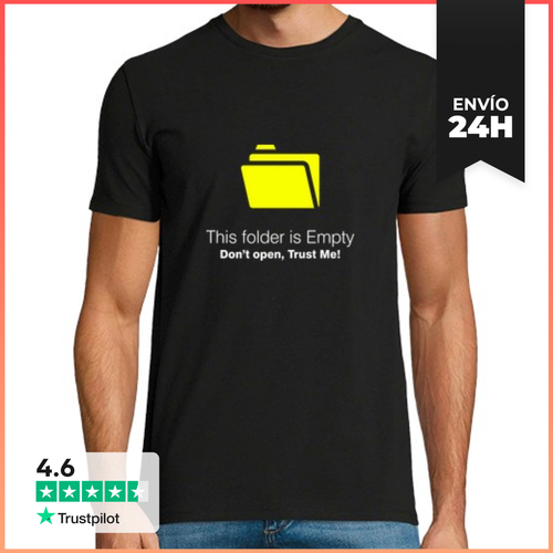 Camiseta Hombre Clásica Meme De Carpeta Vacía LaTostadora - latostadora.com - Modalova