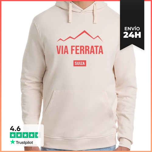 Sudadera Unisex Con Capucha Via Ferrata Suiza LaTostadora - latostadora.com - Modalova