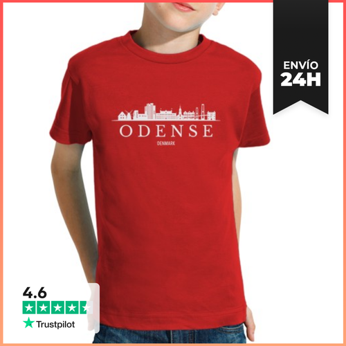Camiseta Clásica Para Niños Horizonte De Odense, Odense Dinamarca - latostadora.com - Modalova