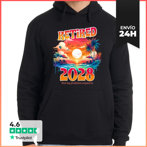 Sudadera Unisex Con Capucha Retired 2028 Not My Problem Anymore - latostadora.com - Modalova
