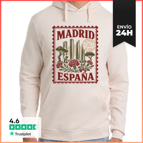 Sudadera Unisex Con Capucha MADRID ESPAÑA CUATRO 4 TORRES DE - latostadora.com - Modalova