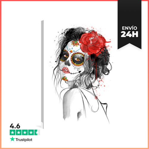 Lienzo Vertical Día De Los Muertos LaTostadora - latostadora.com - Modalova