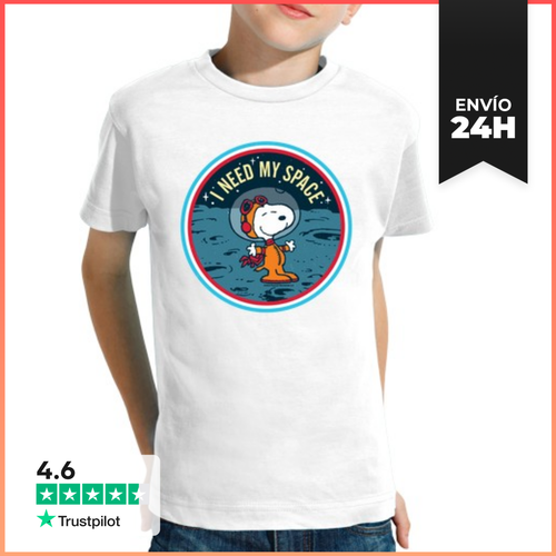 Camiseta Clásica Para Niños Snoopy I Need My Space LaTostadora - latostadora.com - Modalova