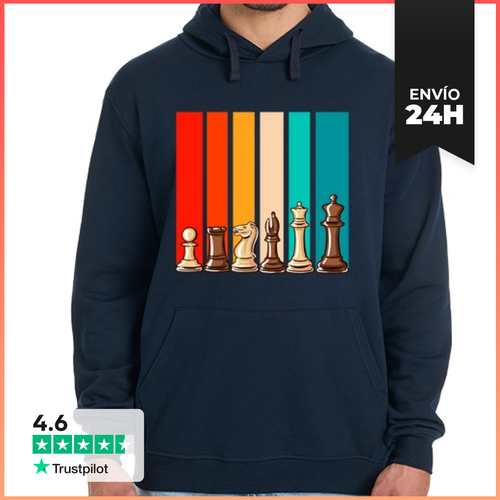 Sudadera Unisex Con Capucha Piezas Ajedrez Vintage Chess - latostadora.com - Modalova