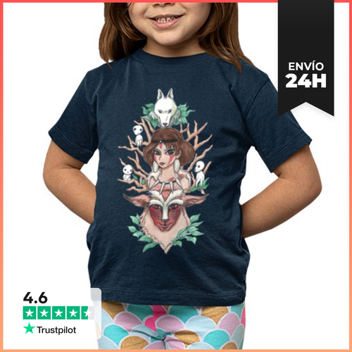 Camiseta Clásica Para Niños Princesa Mononoke LaTostadora - latostadora.com - Modalova