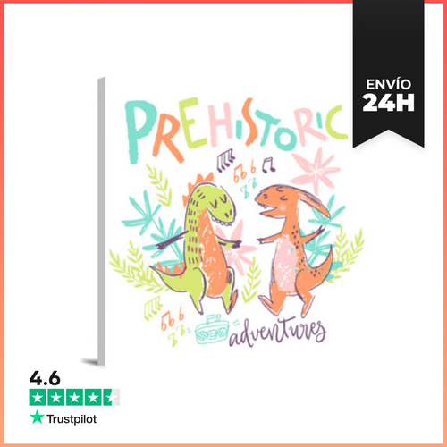Lienzo Cuadrado LIenzo Prehistoric Adventure LaTostadora - latostadora.com - Modalova