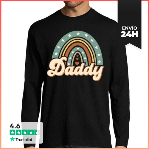 Camiseta Hombre Manga Larga DADDY ARCOIRIS CORAZONES LaTostadora - latostadora.com - Modalova
