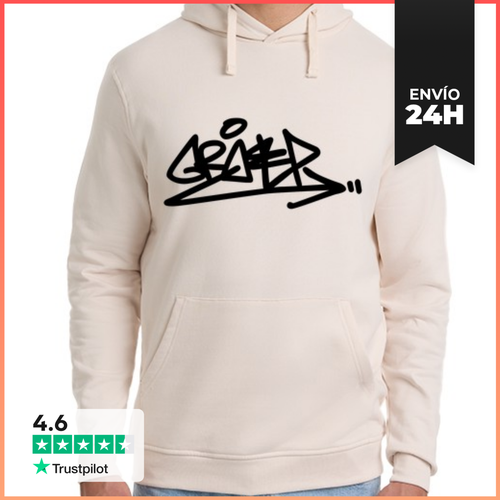 Sudadera Unisex Con Capucha GRAFX By OX Wall Negro LaTostadora - latostadora.com - Modalova