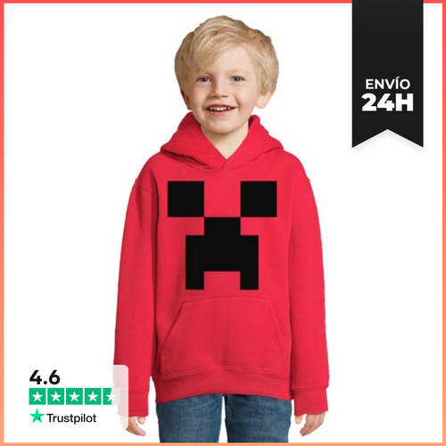 Sudadera Para Niños Con Capucha Minecraft Creeper LaTostadora - latostadora.com - Modalova