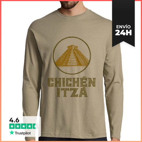 Camiseta Hombre Manga Larga Chichén Itzá LaTostadora - latostadora.com - Modalova