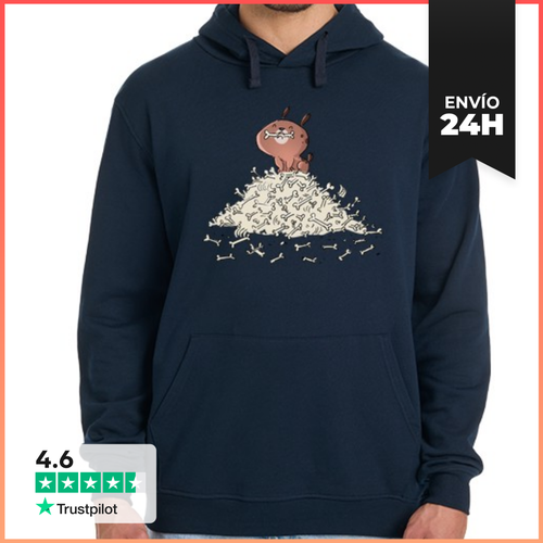 Sudadera Unisex Con Capucha Perro Con Muchos Huesos LaTostadora - latostadora.com - Modalova
