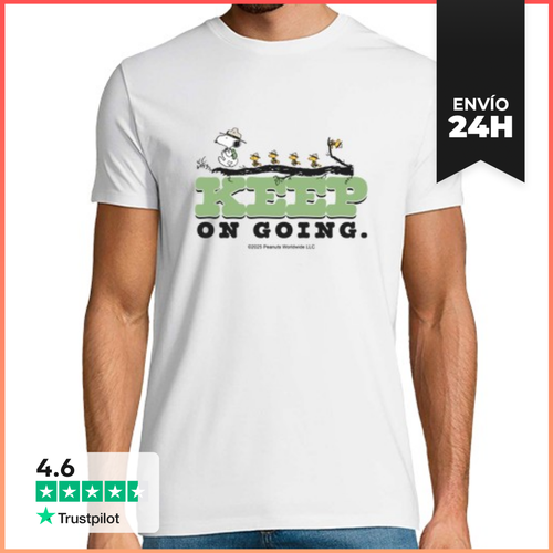 Camiseta Hombre Clásica Snoopy Keep On Going LaTostadora - latostadora.com - Modalova