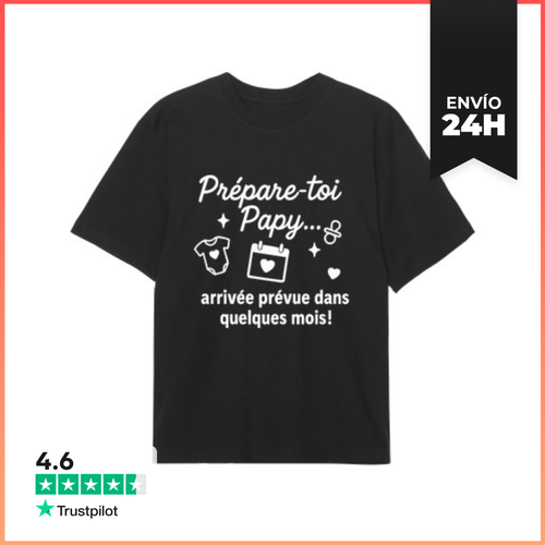 Camiseta Oversize Prepárate Abuelo Anuncio De Embarazo - latostadora.com - Modalova