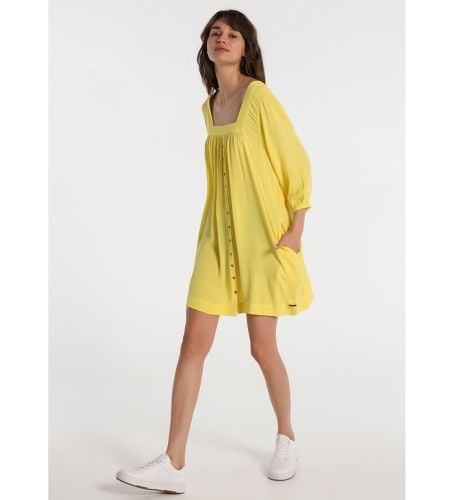 Robe boutonnée en coton froissé (XL), Casuel, Viscose, Manche 3/4 - Lois Jeans - Modalova