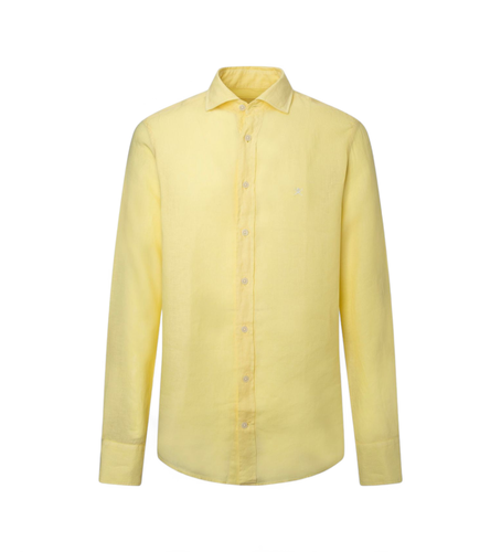 HM309381 Garment Linen Shirt (3XL), Casuel, Jaune, Manche longue - Hackett London - Modalova