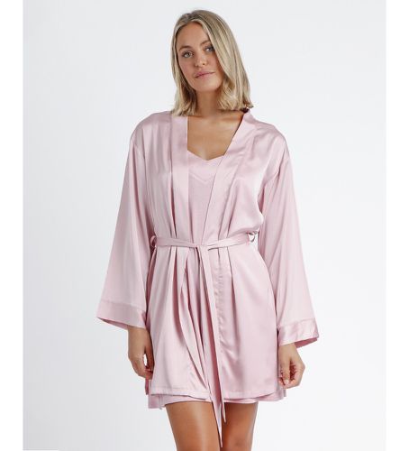 Robe de chambre à bandes de satin (S), Homewear, Modal, Manche longue - Admas - Modalova