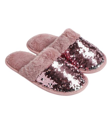 Baskets Homewear Paillettes roses (36/37), Plat, Aucun - Admas - Modalova